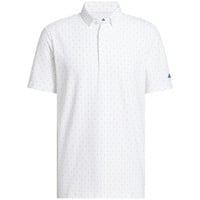 adidas Mens Ult 365+ Micro Print Golf Polo, White