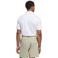 adidas Mens Ult 365+ Micro Print Golf Polo, White