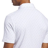 adidas Mens Ult 365+ Micro Print Golf Polo, White