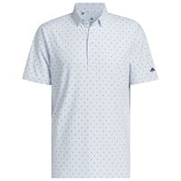 adidas Mens Ult 365+ Micro Print Golf Polo, Light Blue