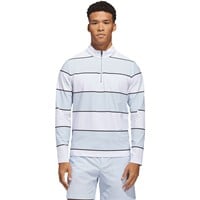 adidas Mens Ult 365 Rugby Stripe Golf Pullover, Light Blue