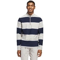 adidas Mens Ult 365 Rugby Stripe Golf Pullover, Navy