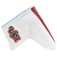 PING Red White and Golf Collection Blade Putter Headcover, White