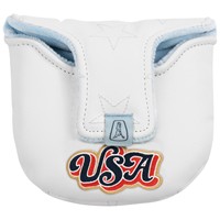 PING Red White and Golf Collection Mallet Putter Headcover, White