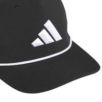 adidas Tour 5 Panel Rope Golf Hat, Black/White