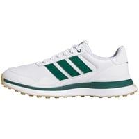 adidas Mens S2G 26 Leather Spikeless Golf Shoes, White/Green