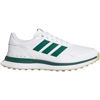 adidas Mens S2G 26 Leather Spikeless Golf Shoes, White/Green