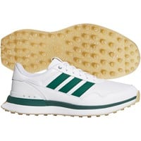 adidas Mens S2G 26 Leather Spikeless Golf Shoes, White/Green