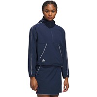 adidas Womens Ultimate365 Seersucker 1/4 Zip Golf Rain Jacket, Navy