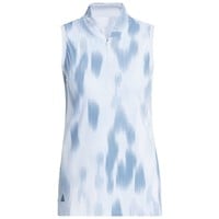 adidas Womens Ultimate365 Tour Printed Sleeveless Golf Polo