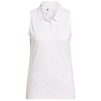 adidas Womens Ultimate365 Printed Ottoman Sleeveless Golf Polo