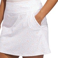 adidas Womens Ultimate365 Printed Knit Golf Skort, White