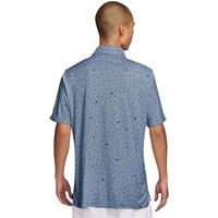 NIKE Mens Dri-Fit Par 5 Shoe OLC Golf Polo, Blue/Blue