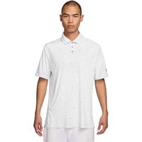 NIKE Mens Dri-Fit Par 5 Shoe OLC Golf Polo, White/Green