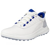 ECCO Mens Golf Core Sport Golf Shoes, White/Blue