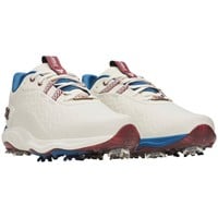 Under Armour Mens Drive Pro Clone Limited Edition Golf Shoes, White/Brown