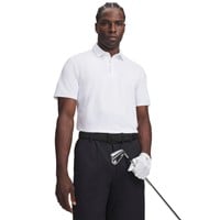 Under Armour Men's Drive Bonded Golf Polo, White/Grey