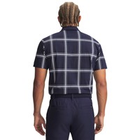 Under Armour Mens Drive Printed Golf Polo, Navy/Blue