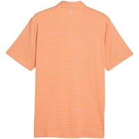 Puma Mens Brrr Stripe Golf Polo, Orange/White