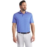 Puma Mens Brrr Stripe Golf Polo, Royal/White