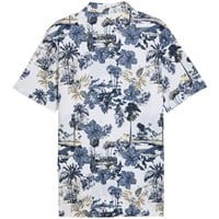 Puma Mens Cloudspun Palm Golf Polo, White/Navy
