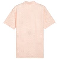 Puma Mens MATTR Scallop Golf Polo, White/Orange