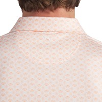 Puma Mens MATTR Scallop Golf Polo, White/Orange