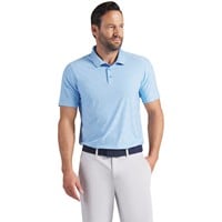 Puma Mens MATTR Check Jacquard Golf Polo, Light Blue