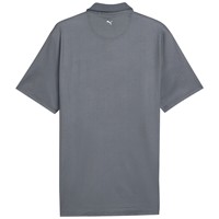 Puma Mens Cloudspun Birdseye Golf Polo, White/Black