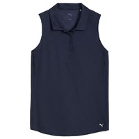 Puma Womens Check Jacquard Sleeveless Golf Polo
