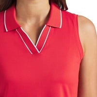 Puma Women's Cloudspun Sleeveless Golf Polo, Red