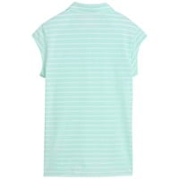 Puma Womens Pique YD Stripe Cap Sleeve Golf Polo, White/Light Green