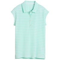 Puma Womens Pique YD Stripe Cap Sleeve Golf Polo