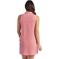 Puma Womens Cloudspun Mono Check Sleeveless Golf Polo, Red
