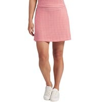 Puma Womens Cloudspun Lana Mono Check 16in Golf Skort, Red