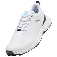 Puma Men's Fusion Grip 6 EVO SL Golf Shoes, White/Silver