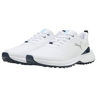 Puma Men's Fusion Grip 6 EVO SL Golf Shoes, White/Silver