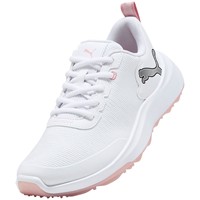 Puma Junior Gruve Sport Golf Shoes, White/Pink