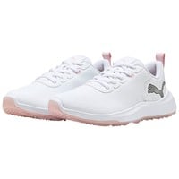 Puma Junior Gruve Sport Golf Shoes, White/Pink