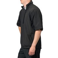 TGW Mens Vapor Short Sleeve Golf Rain Pullover, Black