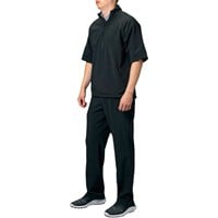 TGW Mens Vapor Short Sleeve Golf Rain Pullover, Black