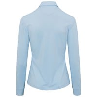 Greg Norman Womens Elevate Long Sleeve 1/2 Zip Golf Polo, Light Blue