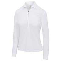 Greg Norman Womens Elevate Long Sleeve 1/2 Zip Golf Polo, White