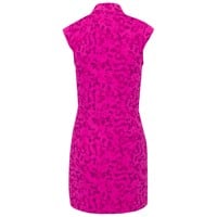 Greg Norman Womens Petal Impression Sleeveless Zip Golf Dress, Hot Pink
