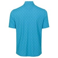 Greg Norman Mens ML75 Geo Aquatic Echo Golf Polo, Turquoise