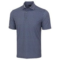 Greg Norman Mens ML75 Palm Leaflets Golf Polo, Charcoal
