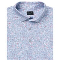 Greg Norman Mens ML75 Heritage Garden Golf Polo, Blue