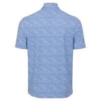 Greg Norman Mens Shark Tail Matrix Golf Polo, Navy