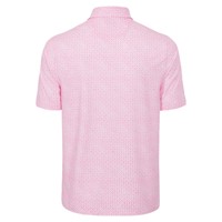Greg Norman Mens Shark Tail Matrix Golf Polo, Red