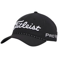 Titleist Tour Breezer Golf Hat, Black/White